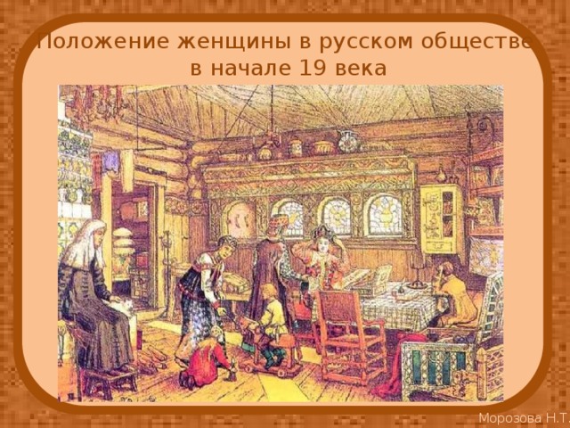 Положение женщины в русском обществе  в начале 19 века