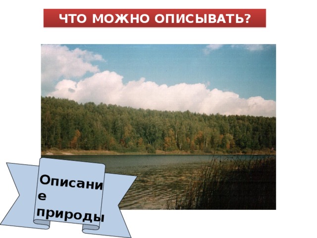 Описание природы ЧТО МОЖНО ОПИСЫВАТЬ?