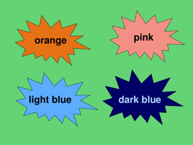 pink orange light blue dark blue