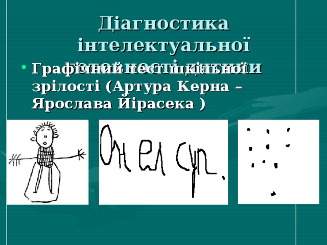 Діагностика інтелектуальної готовності дитини