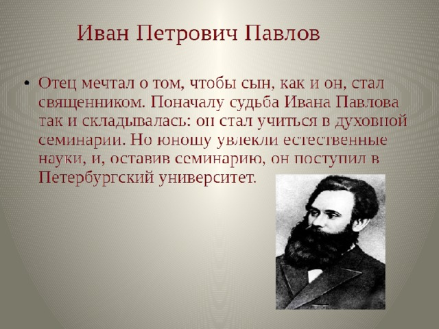 Духовная семинария и Петербургский университет.