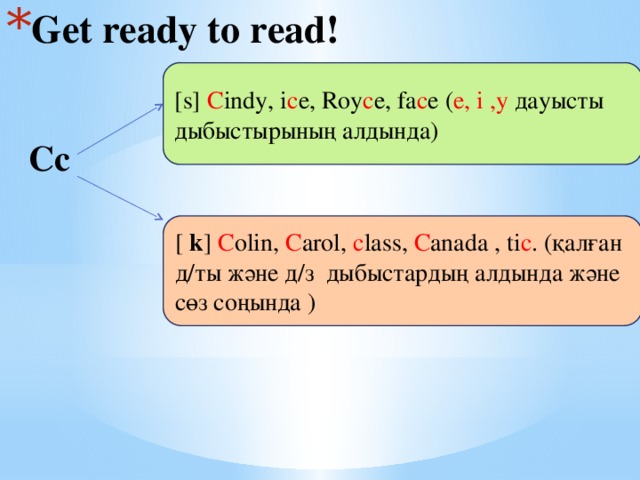 Get ready to read!    Сс