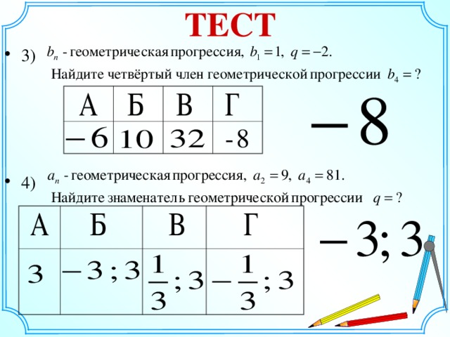 ТЕСТ 3)     4)