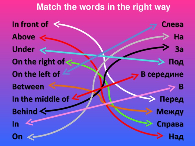 Match the words in the right way