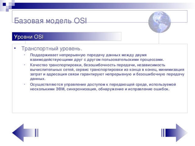 Базовая модель OSI   Уровни OSI