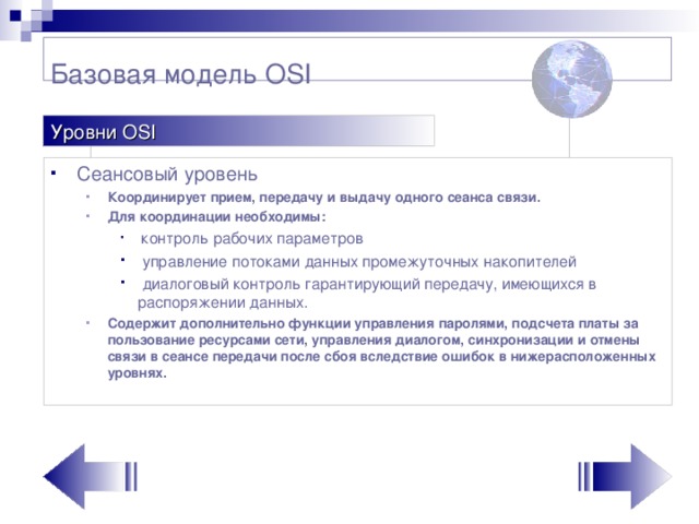 Базовая модель OSI   Уровни OSI