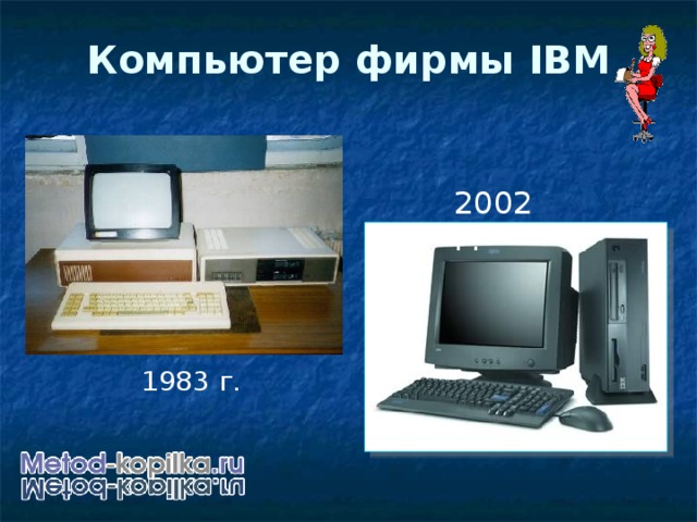 Компьютер фирмы IBM   2002 г. 1983 г.
