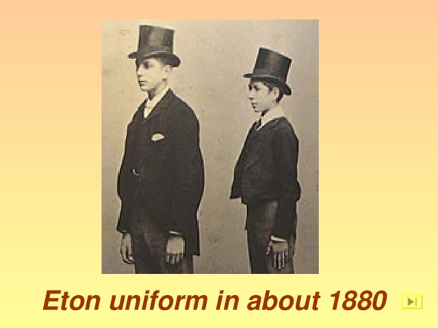 Eton uniform in about 1880