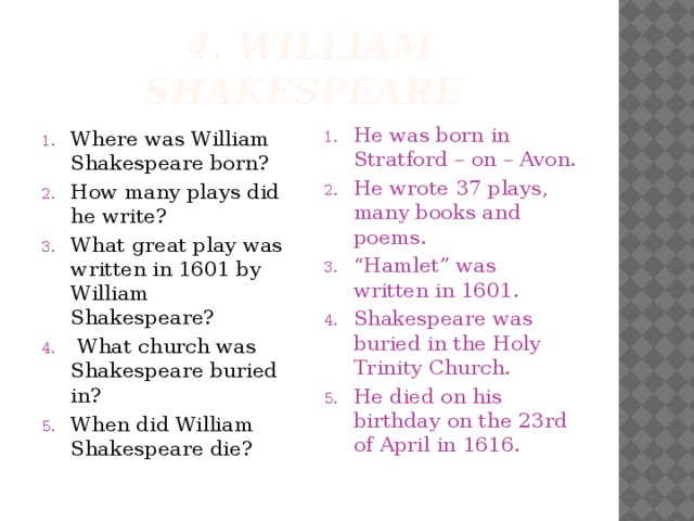 4. William Shakespeare