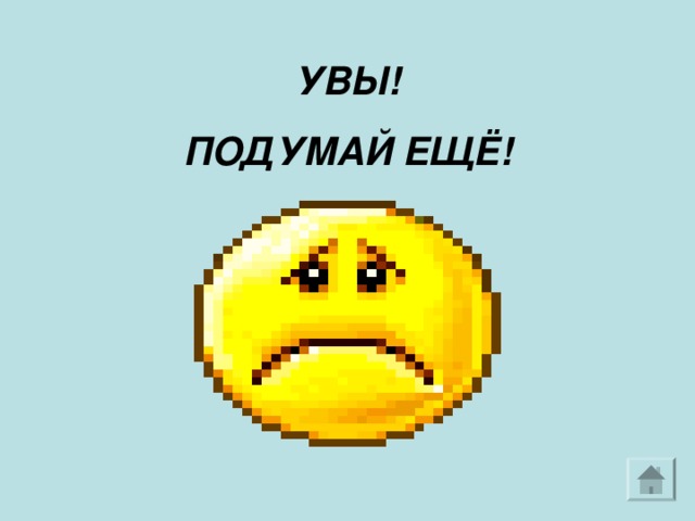 УВЫ! ПОДУМАЙ ЕЩЁ!