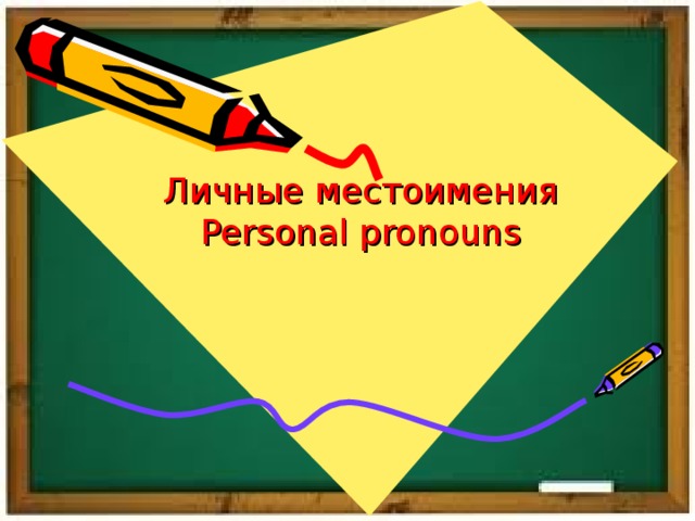 Личные местоимения  Personal pronouns