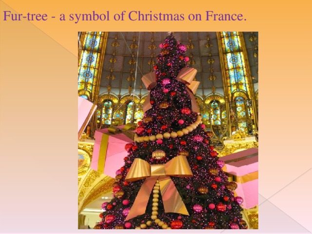 Fur-tree - a symbol of Christmas on France.