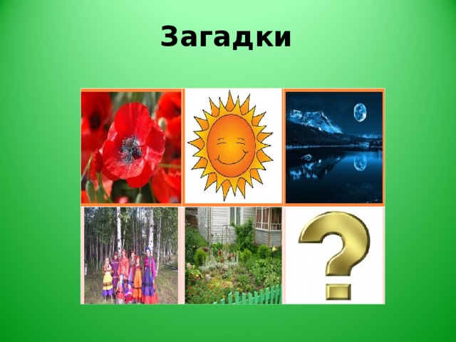 Загадки  Такую же работу проводят по запоминанию загадок.