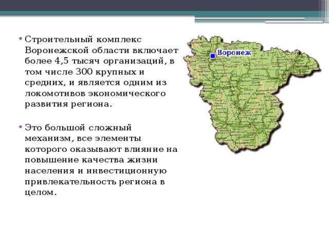 Региональные проекты воронежской области