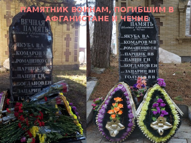 ПАМЯТНИК ВОИНАМ, ПОГИБШИМ В АФГАНИСТАНЕ И ЧЕЧНЕ