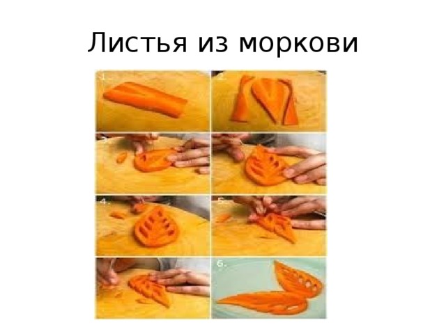 Листья из моркови