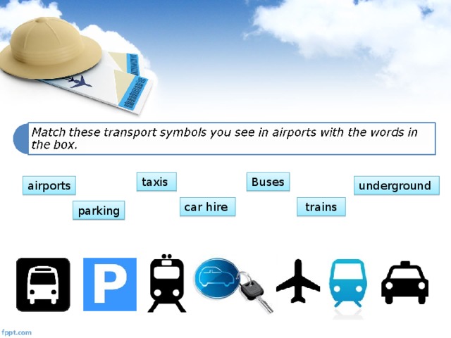 Buses taxis underground airports car hire  trains parking