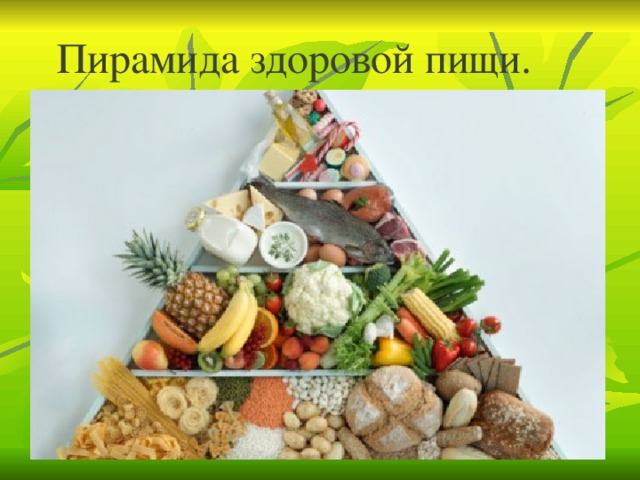 Пирамида здоровой пищи.