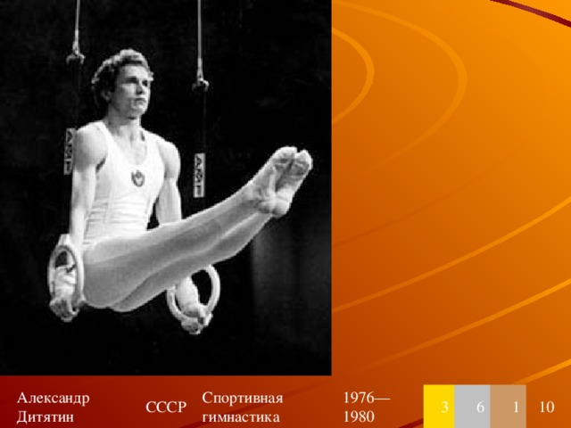 Александр Дитятин СССР Спортивная гимнастика 1976—1980 3 6 1 10