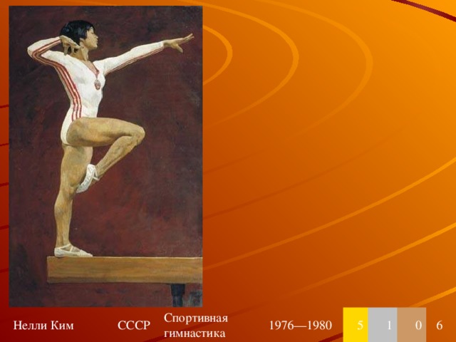 Нелли Ким СССР Спортивная гимнастика 1976—1980 5 1 0 6