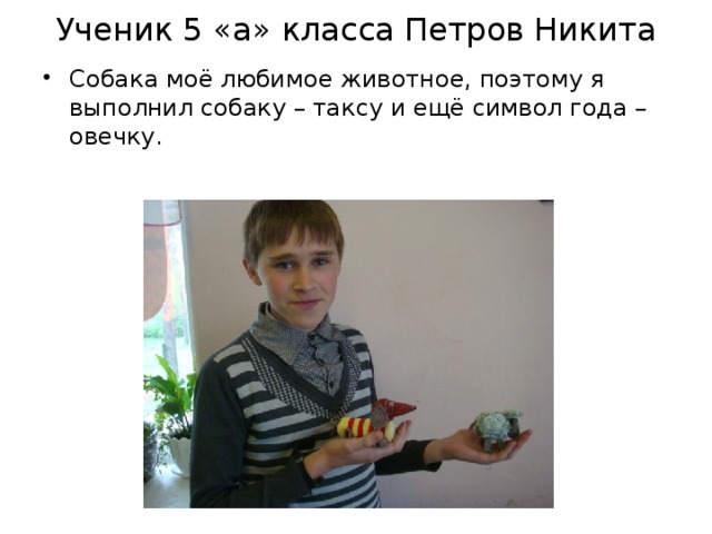 Ученик 5 «а» класса Петров Никита