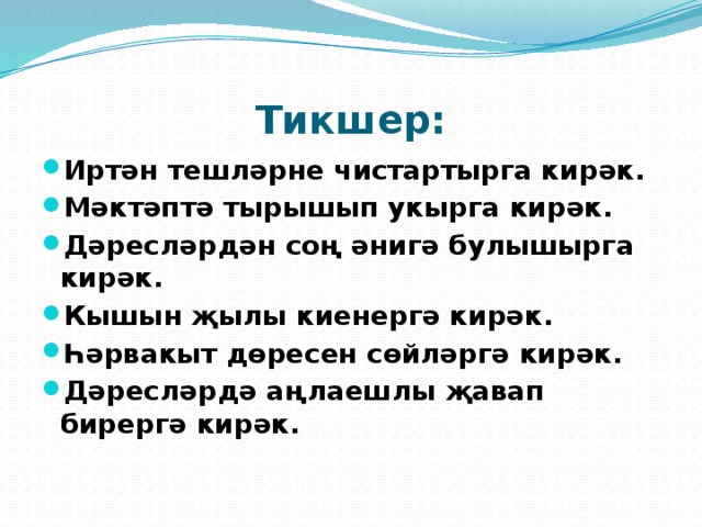 Тикшер: