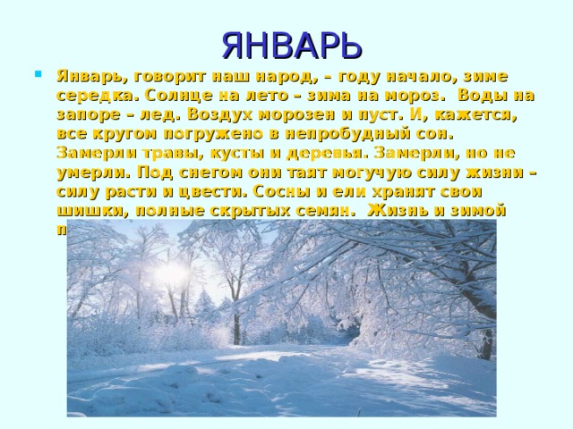 ЯНВАРЬ