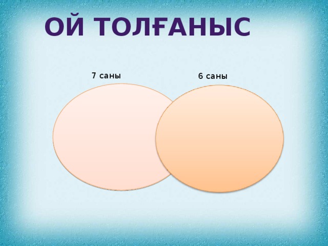 Ой толғаныс 7 саны 6 саны