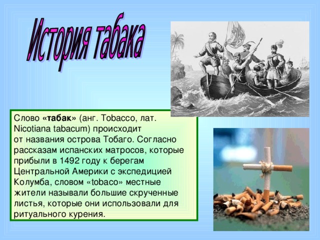 История табака презентация