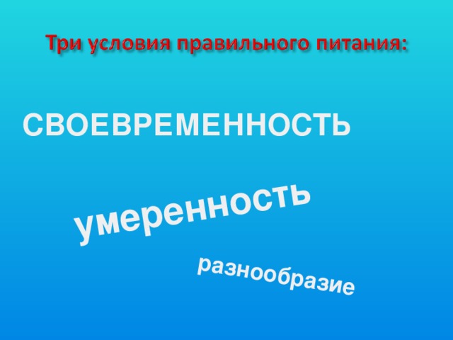 разнообразие умеренность СВОЕВРЕМЕННОСТЬ