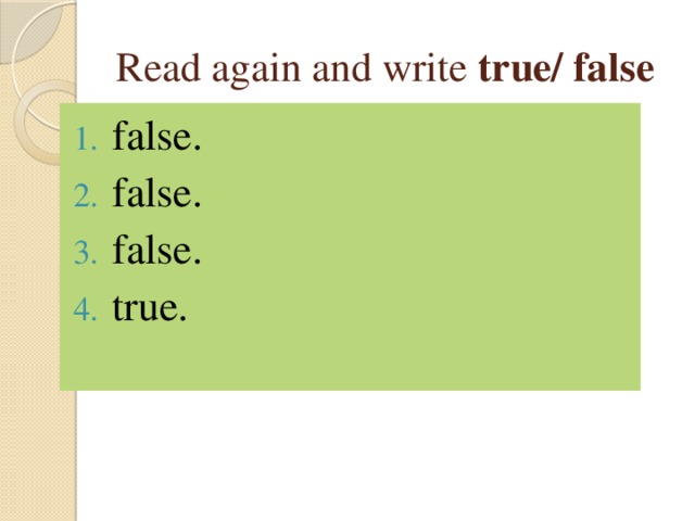 Read again and write true/ false