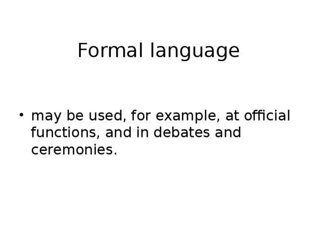 Formal language