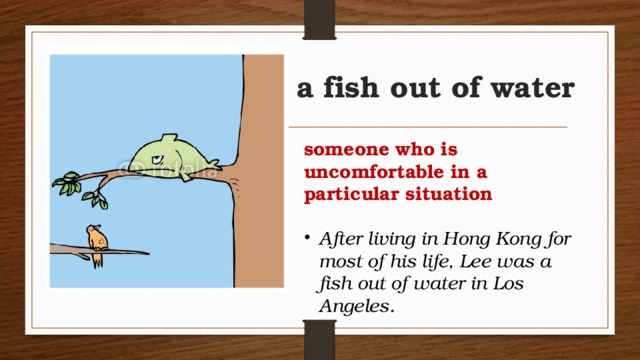 a fish out of water someone who is uncomfortable in a particular situation