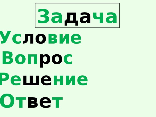 За да ча Ус ло вие Воп ро с Ре ше ние От ве т