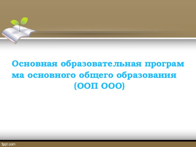 Основная образовательная программа основного общего образования (ООП ООО)