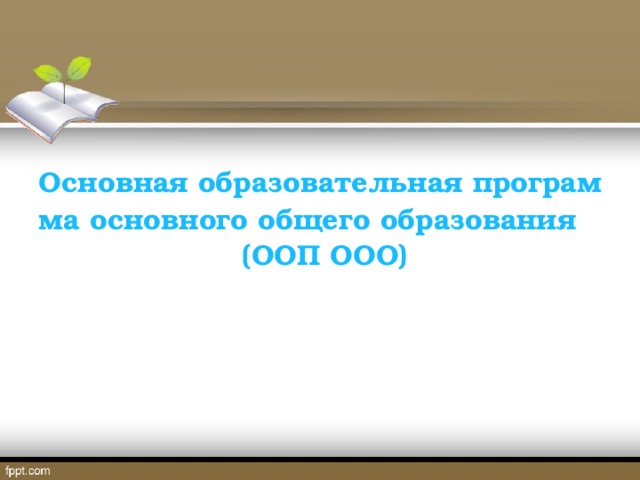 Основная образовательная программа основного общего образования (ООП ООО)