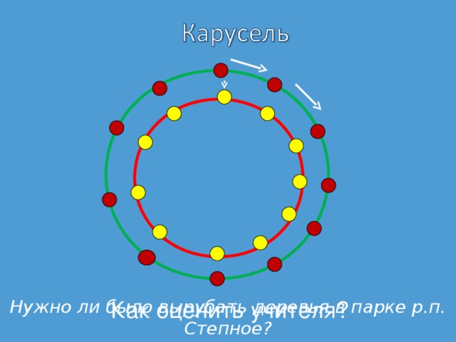 Нужно ли было вырубать деревья в парке р.п. Степное? Как оценить учителя?