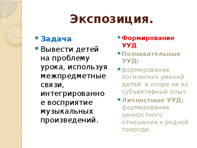 Экспозиция.