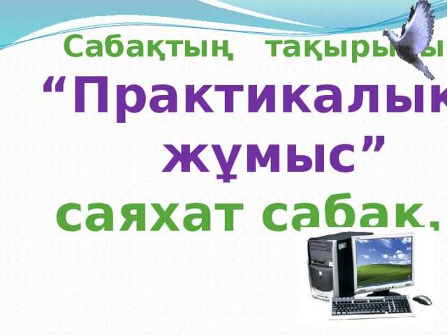 Сабақтың тақырыбы: “ Практикалық жұмыс” саяхат сабақ.