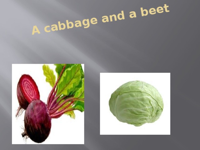 A cabbage and a beet
