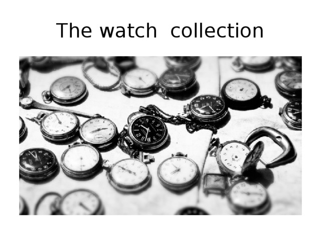 The watch collection