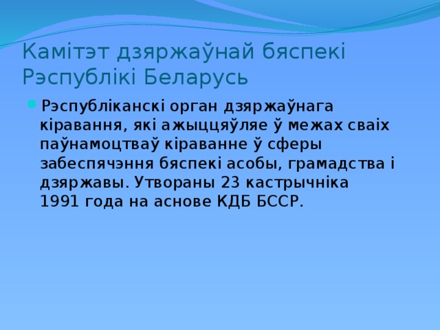 Камітэт дзяржаўнай бяспекі Рэспублікі Беларусь 