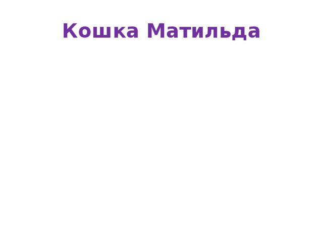 Кошка Матильда