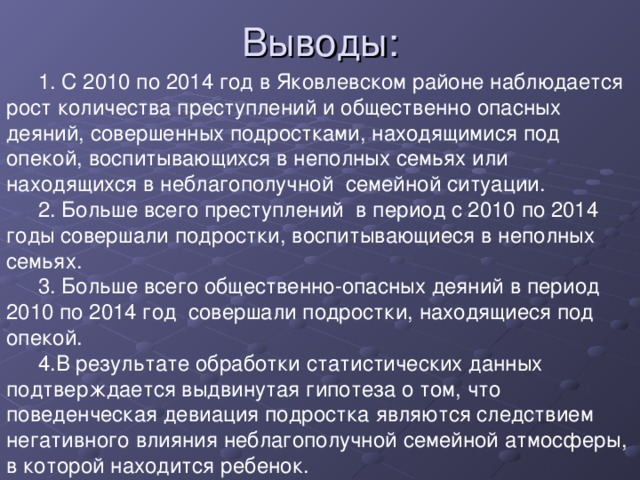 Исследовательский проект подростковая преступность