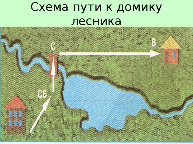Схема пути к домику лесника