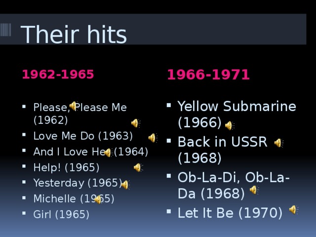 Their hits 1962-1965 1966-1971
