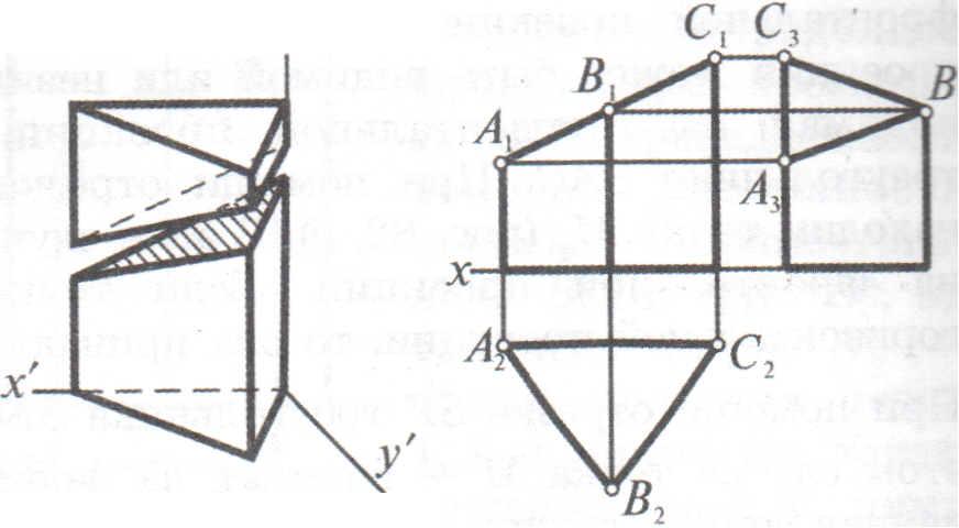 Треугольная призма чертеж