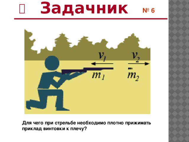 Задачник   Для чего при стрельбе необходимо плотно прижимать приклад винтовки к плечу? № 6 40