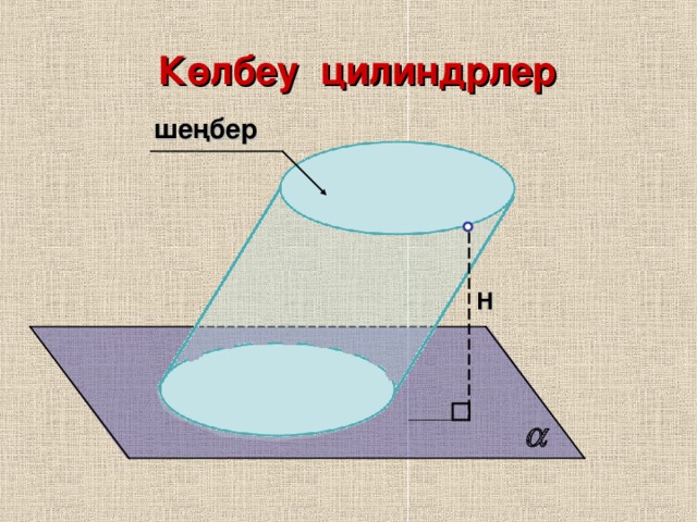 Көлбеу цилиндрлер шеңбер Н  7