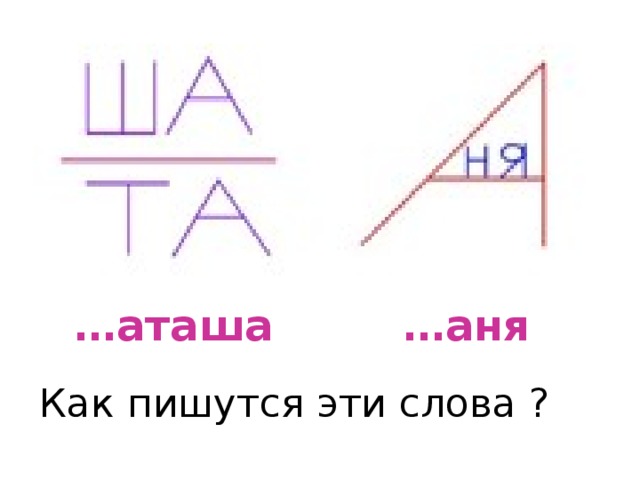 … аня … аташа Как пишутся эти слова ?